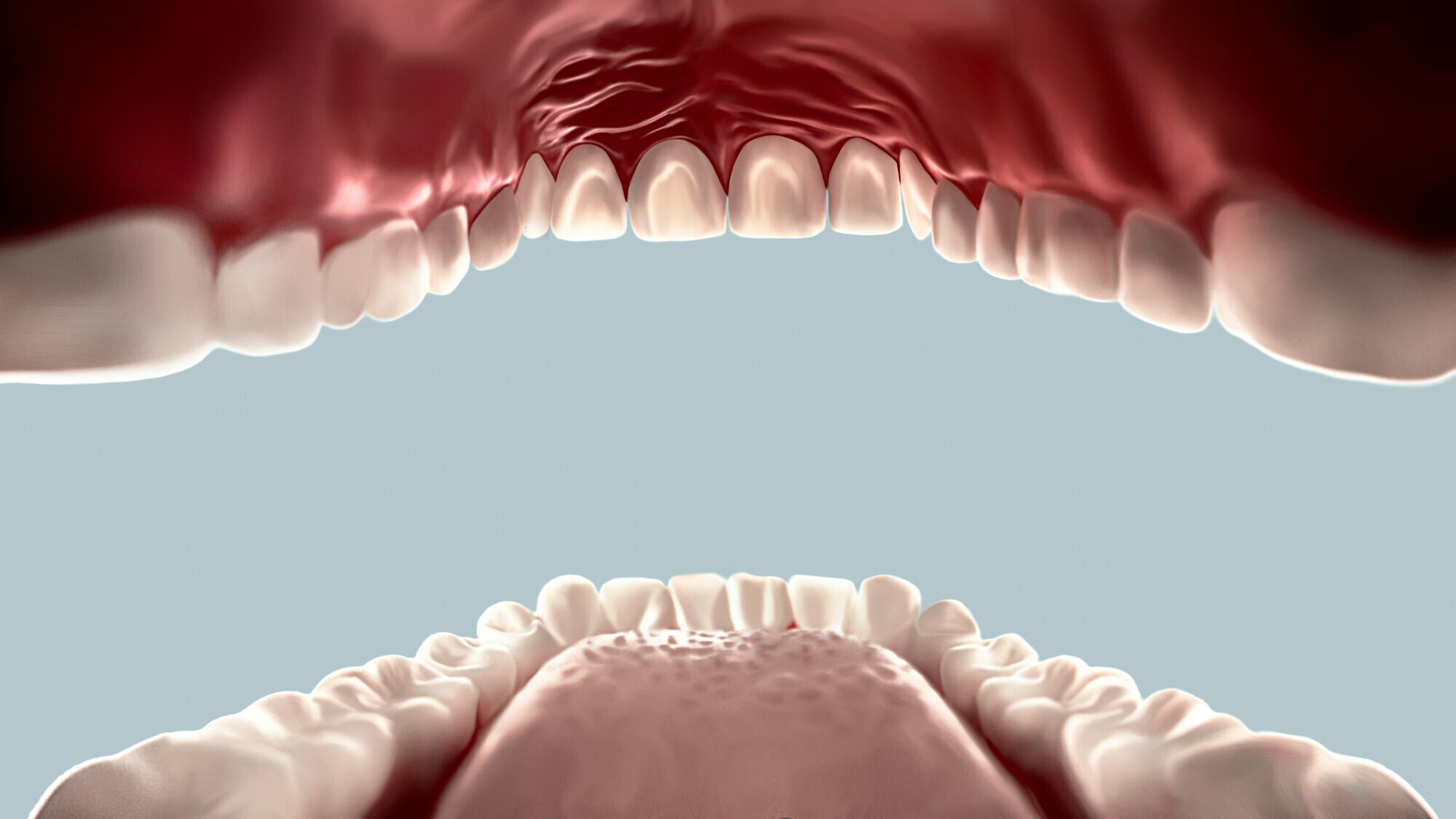 Зубы внутри рта