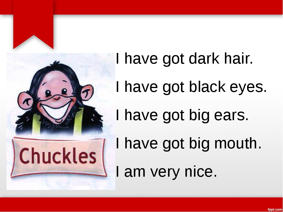 Have got has got рифмовка. Have Dark hair или has got Dark hair.. Has chuckles got a big mouth ответ. Chuckles has или have.