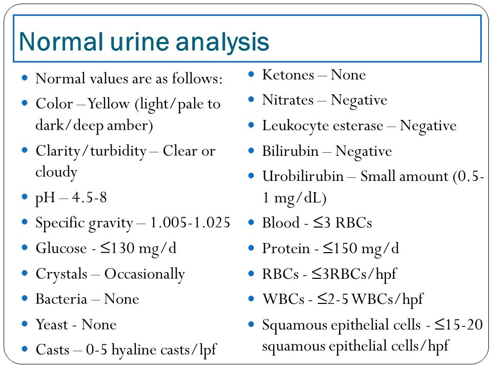 Urinalysis readings Reference Range, Interpretation, Collection and